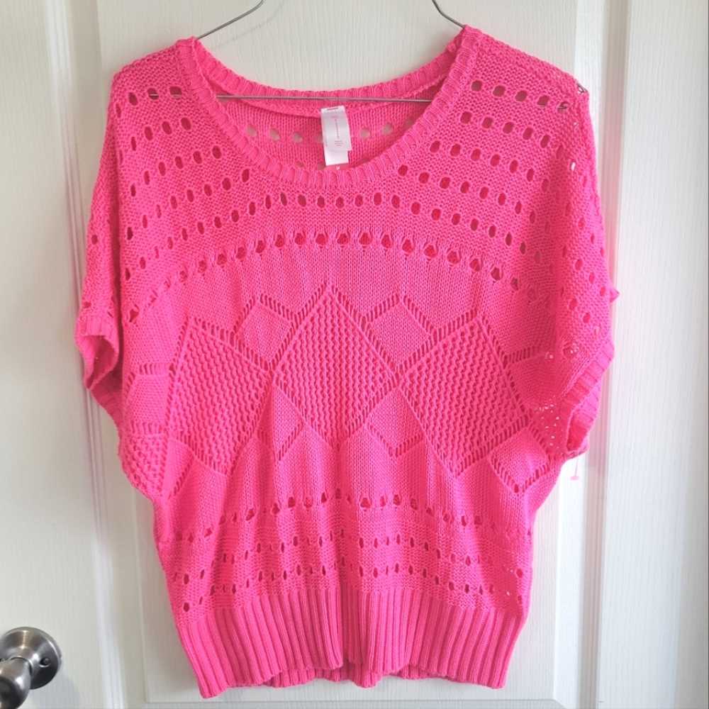 Hot Pink NOBO Crochet Top (No Boundaries)